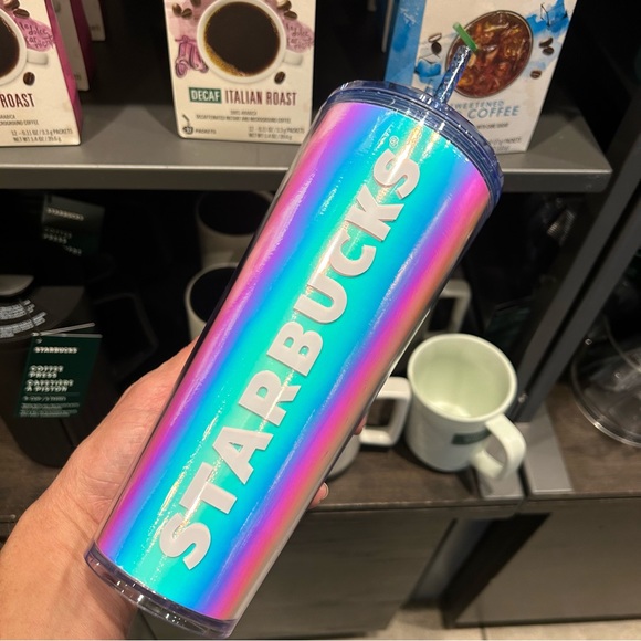 Starbucks Chromatic Iridescent Dome Tumbler Cold Cup 24oz Summer 2023 Release - Picture 8 of 16